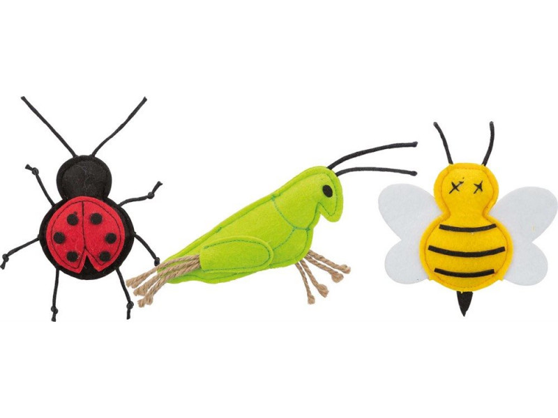 Kattleksaker insekter filt catnip, Grön Kattleksaker insekter filt catnip, Grön