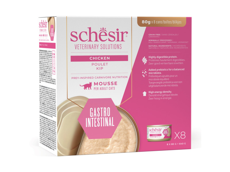 Ekonomipack: Schesir Veterinary Solutions Gastro Intestinal 24 x 80 g - Kyckling