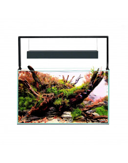 Aquael UltraScape 60 - Optiwhite-akvarium - Svart