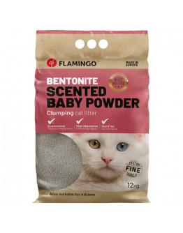 Flamingo kattströ babypuder - 12 kg