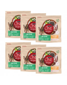 Purina One Mini Active Chicken & Rice - 9 kg (6 x 1,5 kg)