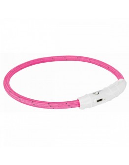 Trixie Flash Light LED-halsband Rosa (L-XL)