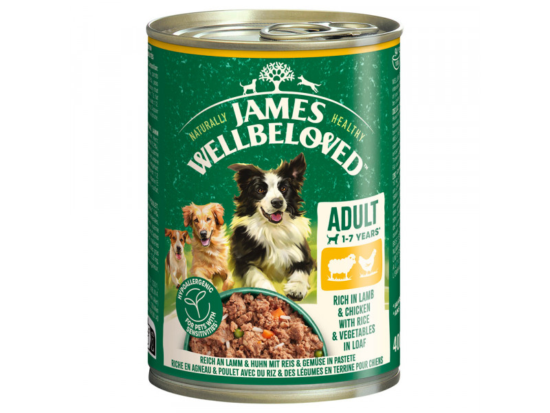 James Wellbeloved Hypoallergenic till specialpris! - 6 x 400 g Adult lamm & kyckling i paté