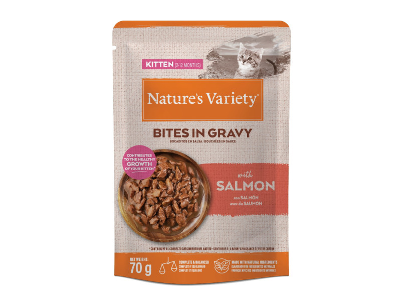 2 x Nature's Variety till ett specialpris! - Kitten Bites i sås, lax (2 x 28 x 70 g)