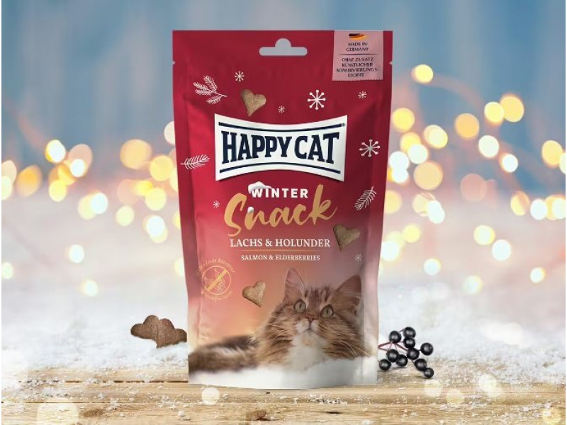 Happy Cat Winter Snacks med lax och fläder