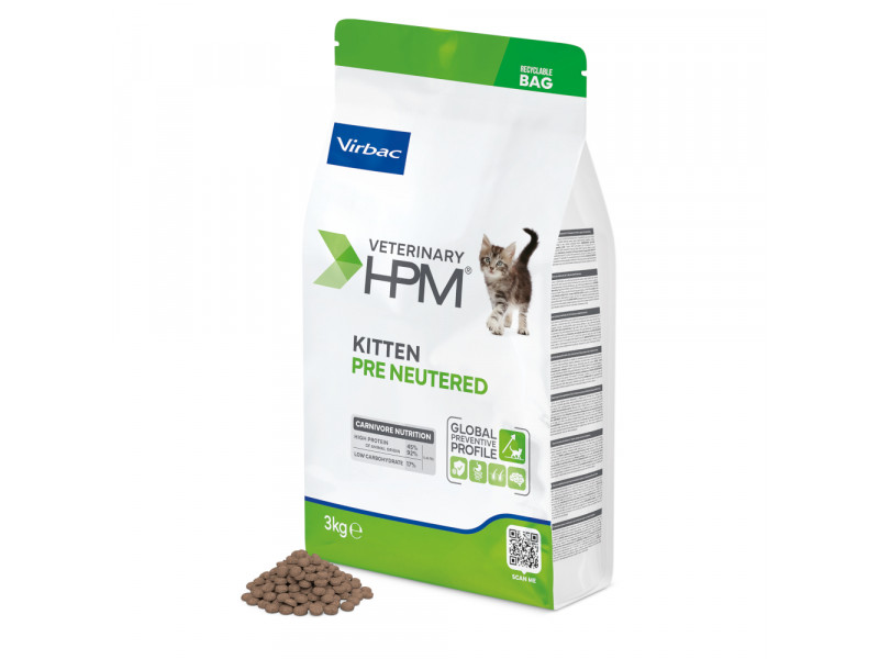 Virbac Veterinary HPM Baby Pre-Neutered Cat - Ekonomipack: 2 x 3 kg