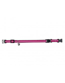 Katthalsband reflex med dubbla safty knäppen rosa