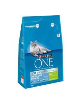 4 x 2,8 kg / 4 x 3 kg Purina ONE Adult till sparpris! - Sterilised med kalkon (4 x 3 kg)