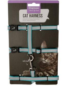 Kattsele-set Turkos med reflexband