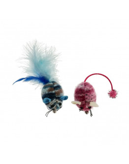Dogman kattleksak Fuzzy mus 2pack