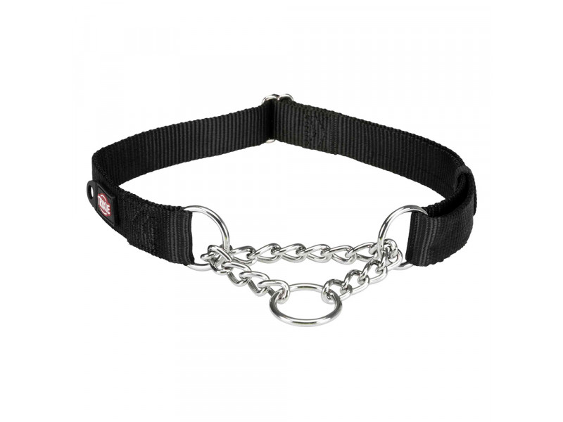 Trixie Premium Pull Stop halsband, svart - Stl. L–XL: 45–70 cm halsomfång, B 25 mm