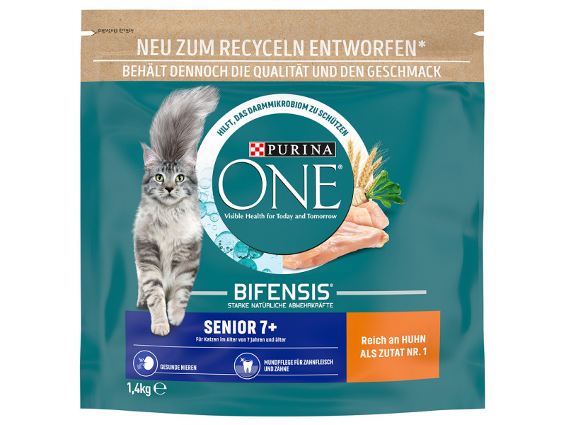 Purina ONE Senior 7+ - Ekonomipack: 2 x 1,4 kg