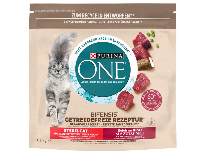 Purina ONE Grain Free Sterilized Nötkött - 1,1 kg