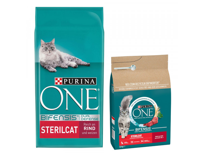 9,75 kg PURINA ONE + 2,8 kg på köpet! - 9,75 kg SterilCat nötkött + 2,8 kg SterilCat nötkött