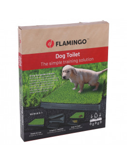 FLAMINGO hundtoalett med konstgräs - Toalettlåda & konstgräsmatta