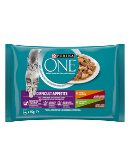 16 + 4 på köpet! 20 x 85 g PURINA ONE - Difficult Appetite kyckling & kalkon