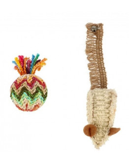 Kattleksaker Natural 2pack 18cm