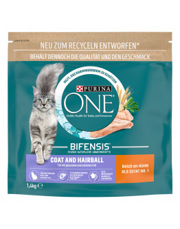 Purina ONE torrfoder katt till sparpris! - Coat & Hairball (1,4 kg)