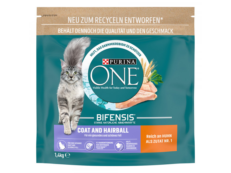 Purina ONE torrfoder katt till sparpris! - Coat & Hairball (1,4 kg)