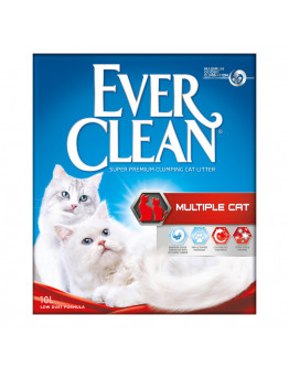 Ever Clean® 10 l kattströ med dubbla zooPoäng! - Multiple Cat Clumping klumpande strö