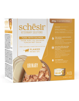 Schesir Veterinary Solutions Urinary 8 x 80 g - Tonfisk & lax
